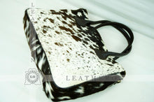 Load image into Gallery viewer, Natural Hair On Cowhide Handbag | Genuine Hair On Leather Shoulder Bag | Real Cow Skin Ladies Bag
