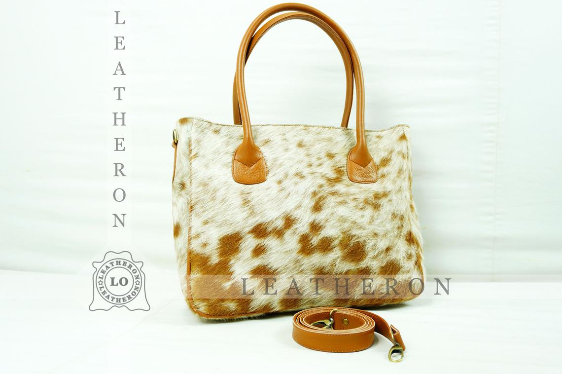 Natural Hair On Cowhide Handbag | Genuine Hair On Leather Shoulder Bag | Real Cow Skin Ladies Bag