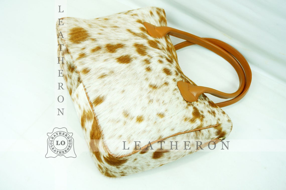 Natural Hair On Cowhide Handbag | Genuine Hair On Leather Shoulder Bag | Real Cow Skin Ladies Bag