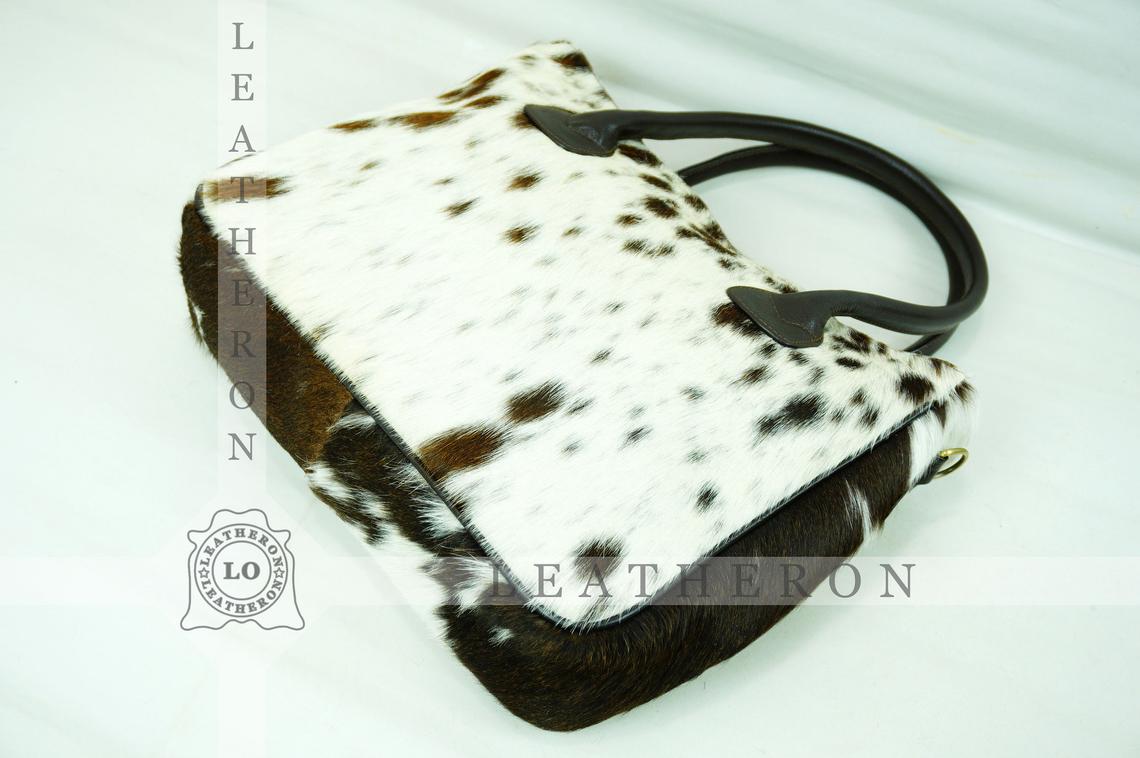 Natural Hair On Cowhide Handbag | Genuine Hair On Leather Shoulder Bag | Real Cow Skin Ladies Bag