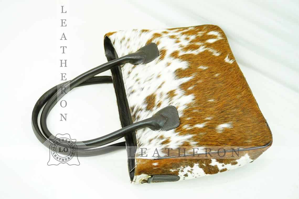 Natural Hair On Cowhide Handbag | Genuine Hair On Leather Shoulder Bag | Real Cow Skin Ladies Bag