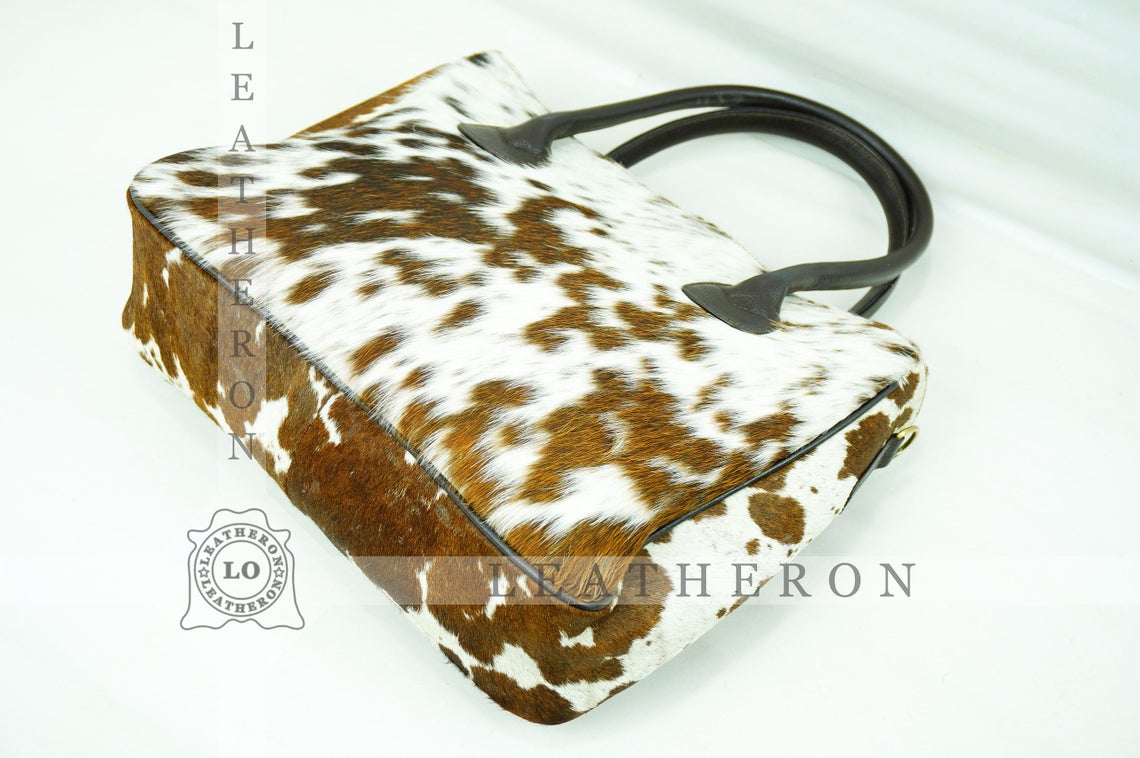 Natural Hair On Cowhide Handbag | Genuine Hair On Leather Shoulder Bag | Real Cow Skin Ladies Bag