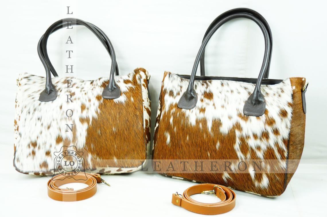 Natural Hair On Cowhide Handbag | Genuine Hair On Leather Shoulder Bag | Real Cow Skin Ladies Bag
