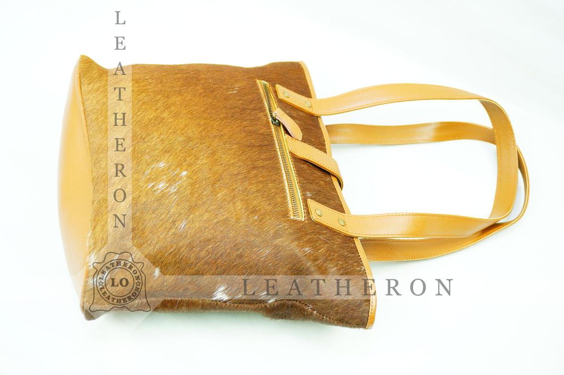 Natural Hair On Cowhide Handbag | Genuine Hair On Leather Shoulder Bag | Real Cow Skin Ladies Bag
