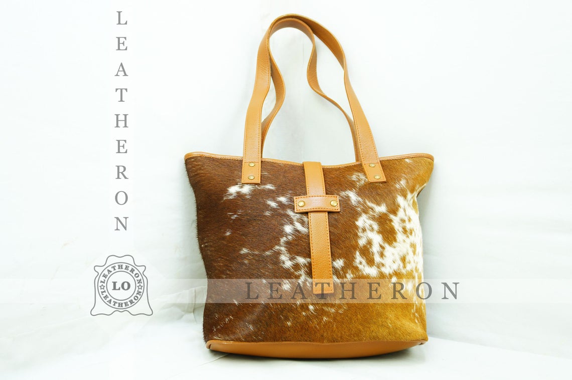 Natural Hair On Cowhide Handbag | Genuine Hair On Leather Shoulder Bag | Real Cow Skin Ladies Bag