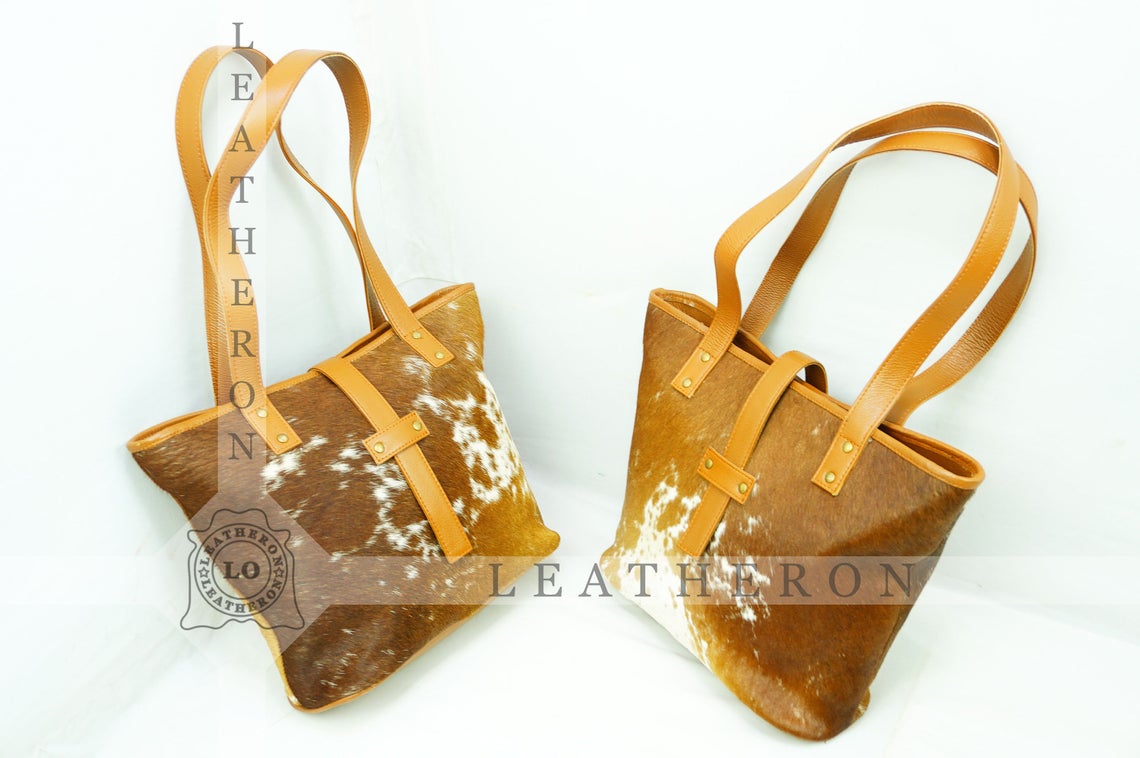 Natural Hair On Cowhide Handbag | Genuine Hair On Leather Shoulder Bag | Real Cow Skin Ladies Bag