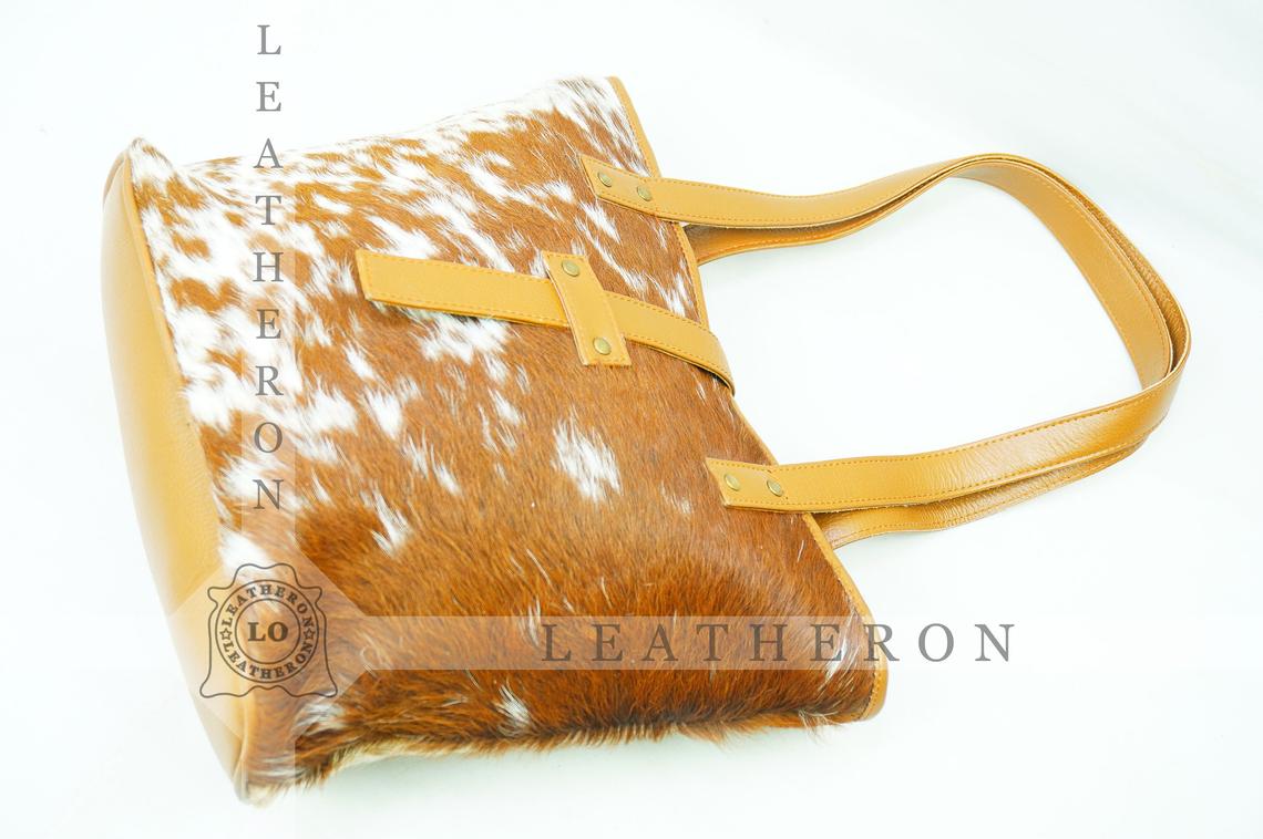 Natural Hair On Cowhide Handbag | Genuine Hair On Leather Shoulder Bag | Real Cow Skin Ladies Bag