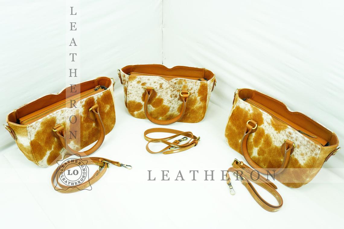 Natural Hair On Cowhide Handbag | Genuine Hair On Leather Shoulder Bag | Real Cow Skin Ladies Bag