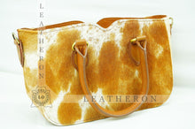 Load image into Gallery viewer, Natural Hair On Cowhide Handbag | Genuine Hair On Leather Shoulder Bag | Real Cow Skin Ladies Bag
