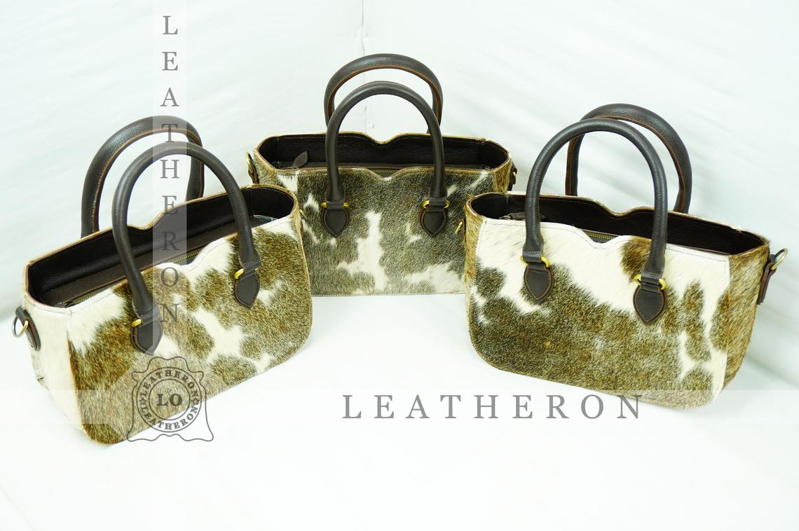 Natural Hair On Cowhide Handbag | Genuine Hair On Leather Shoulder Bag | Real Cow Skin Ladies Bag