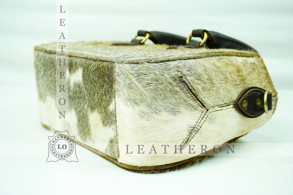 Natural Hair On Cowhide Handbag | Genuine Hair On Leather Shoulder Bag | Real Cow Skin Ladies Bag