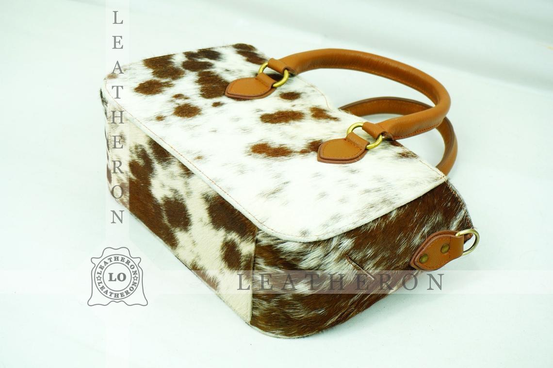 Natural Hair On Cowhide Handbag | Genuine Hair On Leather Shoulder Bag | Real Cow Skin Ladies Bag