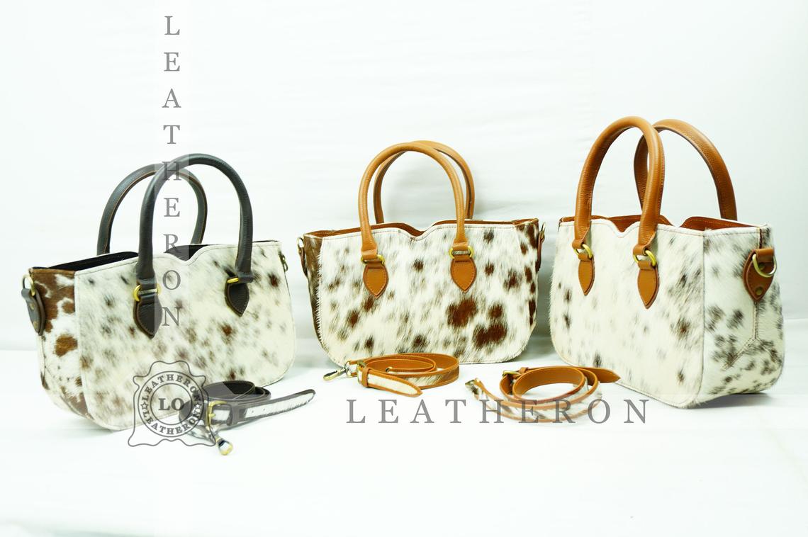 Natural Hair On Cowhide Handbag | Genuine Hair On Leather Shoulder Bag | Real Cow Skin Ladies Bag