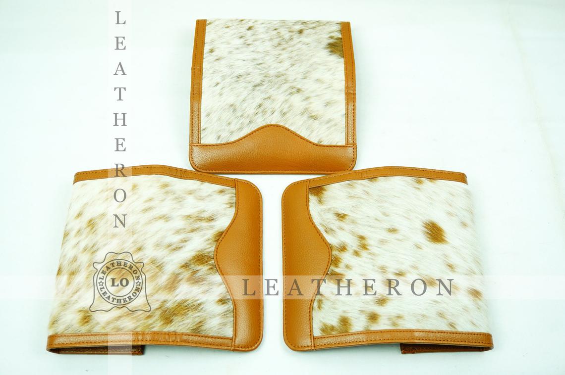 100% Natural Cowhide Clutch Wallet | Real Hair on Leather Clutch Purse | Genuine Cow Skin Leather Clutch Pouch
