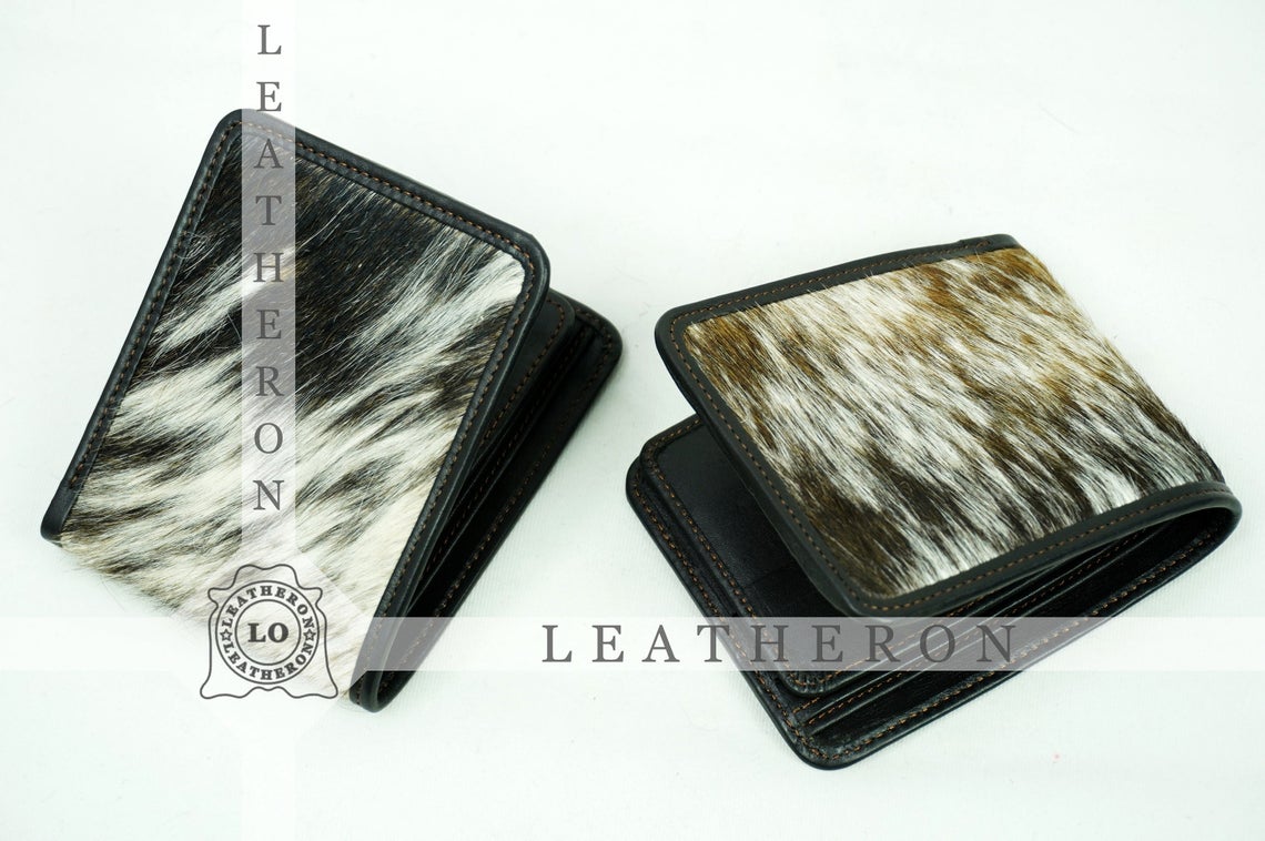 Bifold Cowhide Wallets!! 100% Natural Hair on Cowhide Leather Bifold Wallets | Cow Skin Leather Purses and Wallets