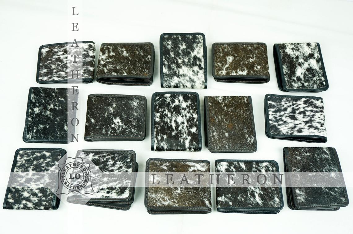 Trifold Cowhide Wallets!! 100% Natural Hair on Cowhide Leather Trifold Wallets | Real Hair on Cow Skin Leather Trifold Purses and Wallets
