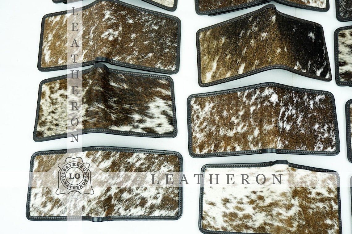 Trifold Cowhide Wallets!! 100% Natural Hair on Cowhide Leather Trifold Wallets | Real Hair on Cow Skin Leather Trifold Purses and Wallets