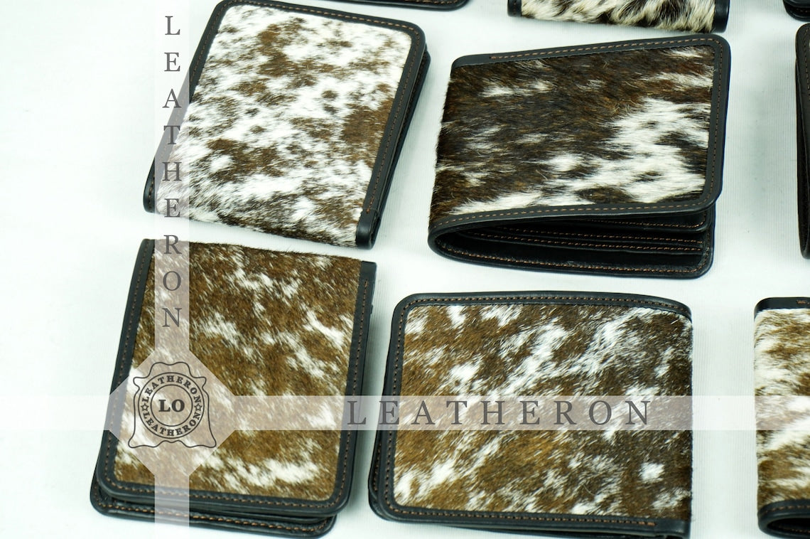 Trifold Cowhide Wallets!! 100% Natural Hair on Cowhide Leather Trifold Wallets | Real Hair on Cow Skin Leather Trifold Purses and Wallets