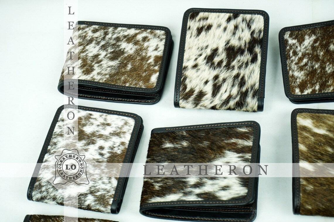 Trifold Cowhide Wallets!! 100% Natural Hair on Cowhide Leather Trifold Wallets | Real Hair on Cow Skin Leather Trifold Purses and Wallets