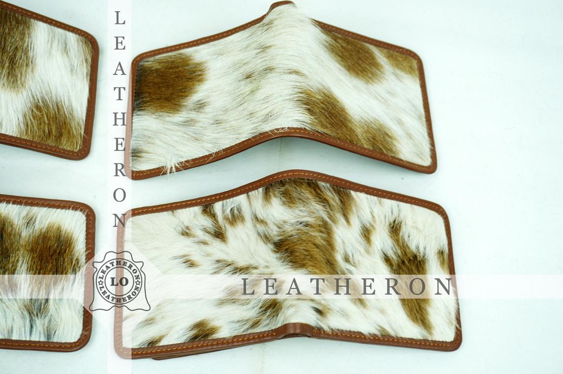 Trifold Cowhide Wallets!! 100% Natural Hair on Cowhide Leather Trifold Wallets | Real Hair on Cow Skin Leather Trifold Purses and Wallets