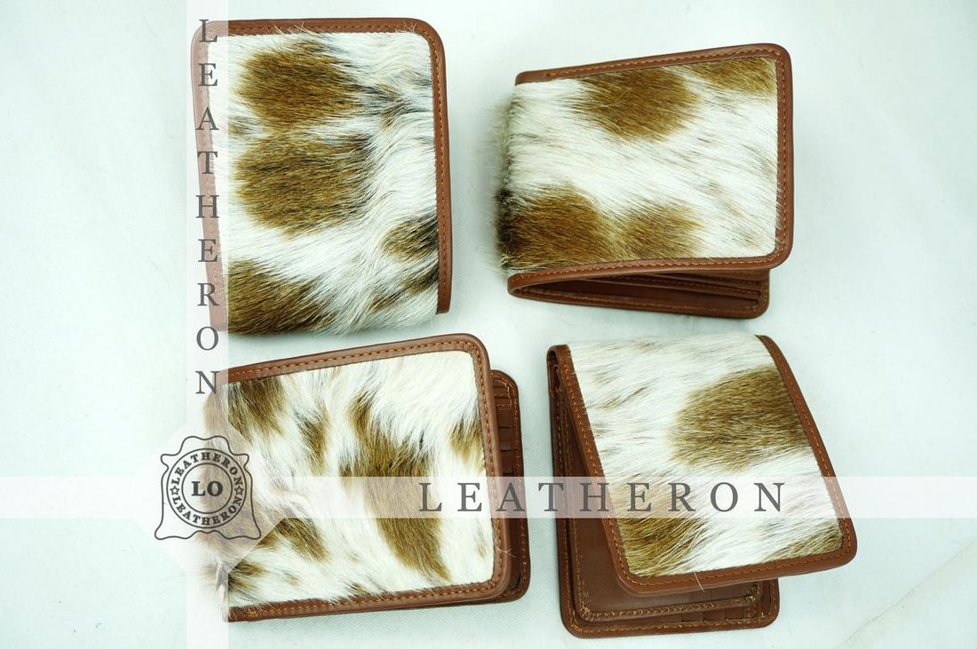 Trifold Cowhide Wallets!! 100% Natural Hair on Cowhide Leather Trifold Wallets | Real Hair on Cow Skin Leather Trifold Purses and Wallets
