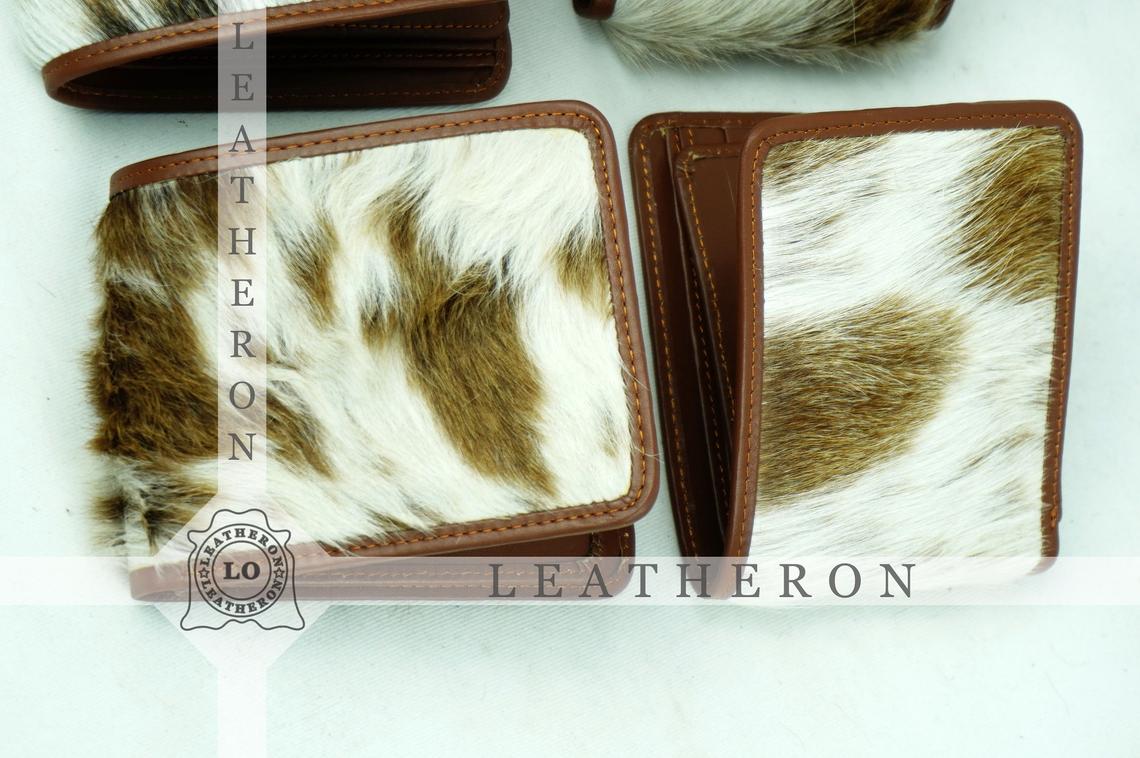 Trifold Cowhide Wallets!! 100% Natural Hair on Cowhide Leather Trifold Wallets | Real Hair on Cow Skin Leather Trifold Purses and Wallets
