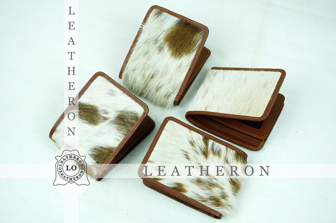 Trifold Cowhide Wallets!! 100% Natural Hair on Cowhide Leather Trifold Wallets | Real Hair on Cow Skin Leather Trifold Purses and Wallets