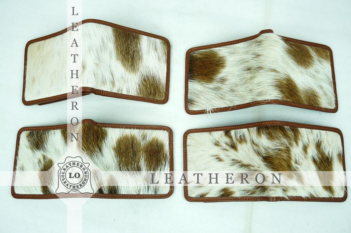 Trifold Cowhide Wallets!! 100% Natural Hair on Cowhide Leather Trifold Wallets | Real Hair on Cow Skin Leather Trifold Purses and Wallets