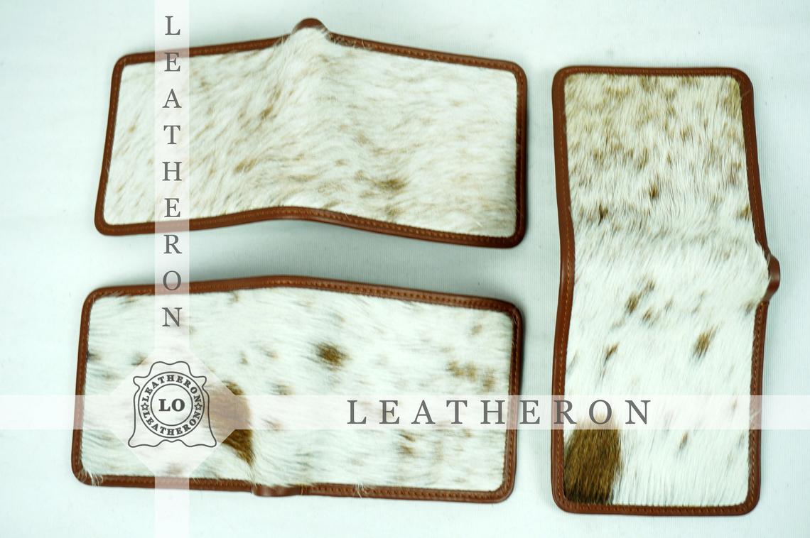 Trifold Cowhide Wallets!! 100% Natural Hair on Cowhide Leather Trifold Wallets | Real Hair on Cow Skin Leather Trifold Purses and Wallets