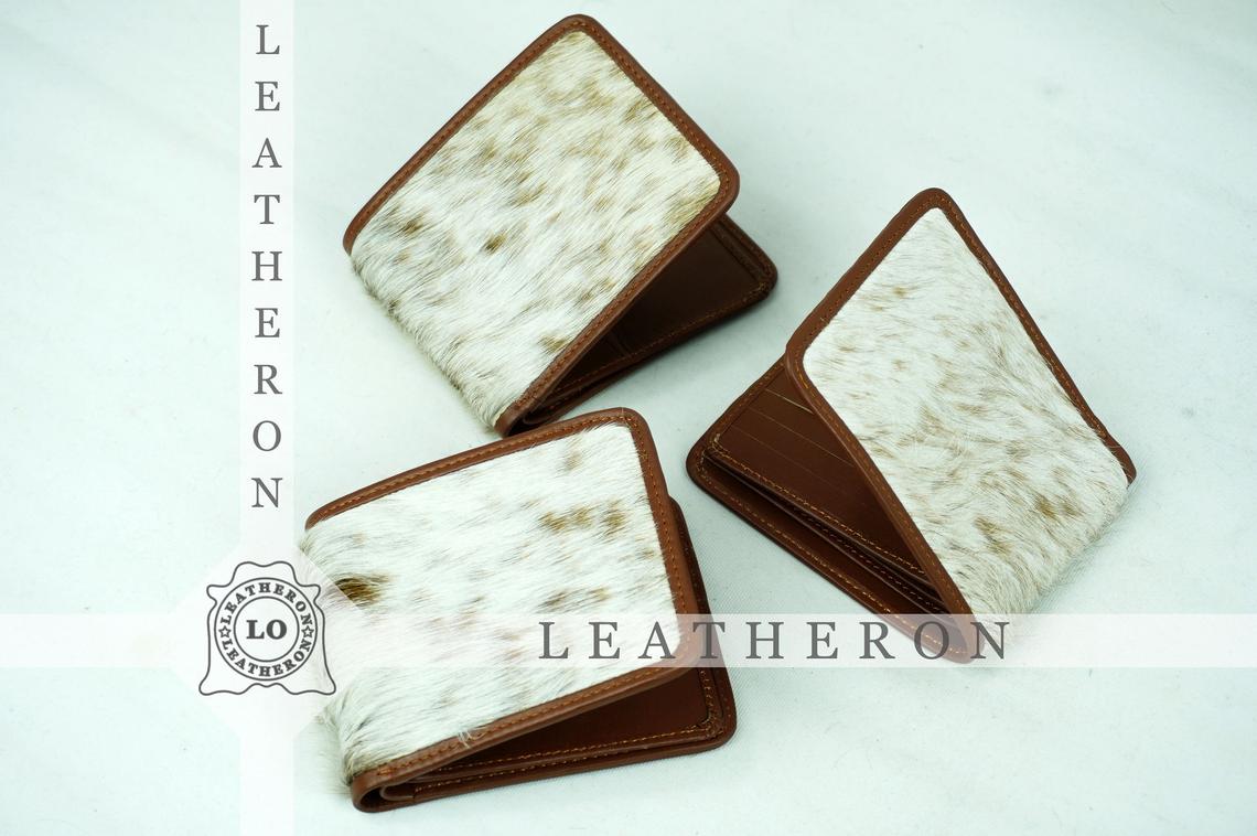 Trifold Cowhide Wallets!! 100% Natural Hair on Cowhide Leather Trifold Wallets | Real Hair on Cow Skin Leather Trifold Purses and Wallets
