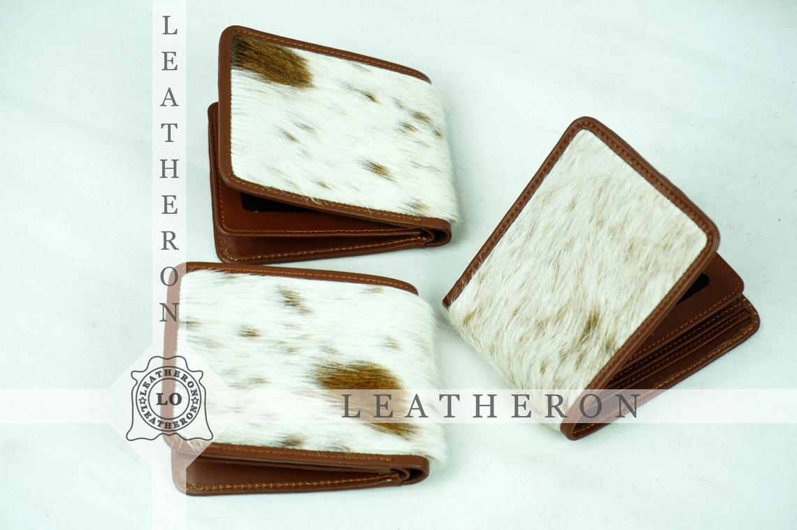 Trifold Cowhide Wallets!! 100% Natural Hair on Cowhide Leather Trifold Wallets | Real Hair on Cow Skin Leather Trifold Purses and Wallets