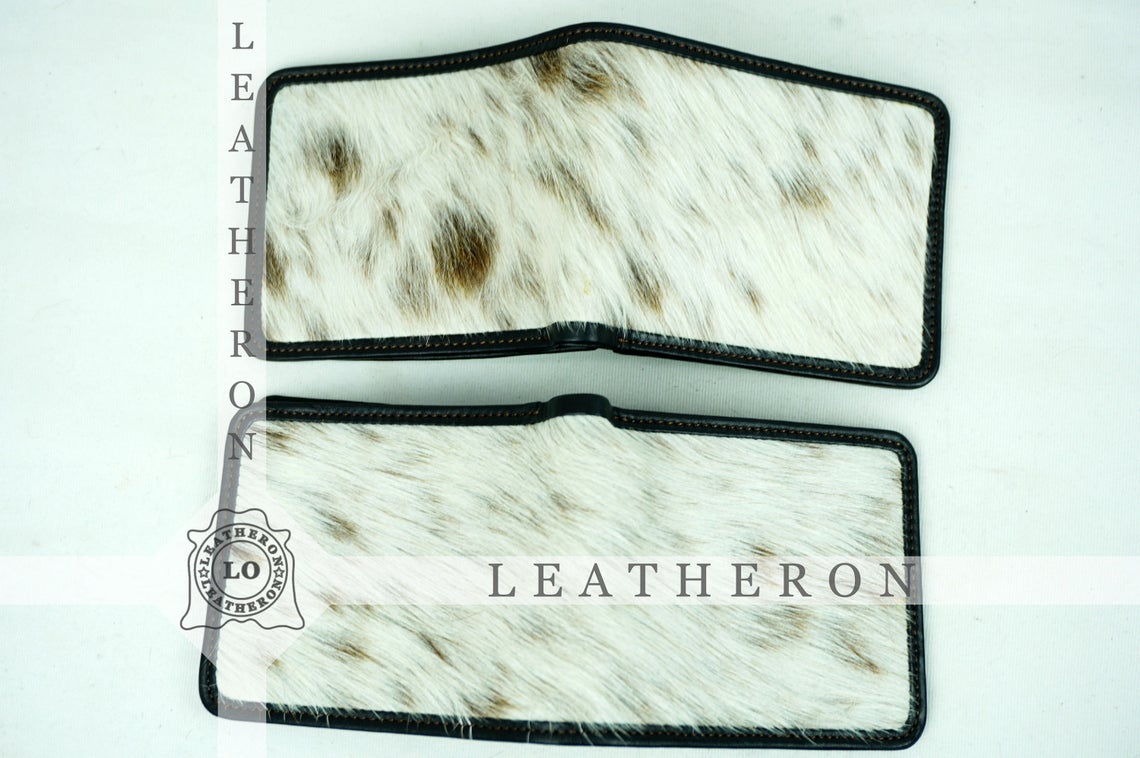 Trifold Cowhide Wallets!! 100% Natural Hair on Cowhide Leather Trifold Wallets | Real Hair on Cow Skin Leather Trifold Purses and Wallets