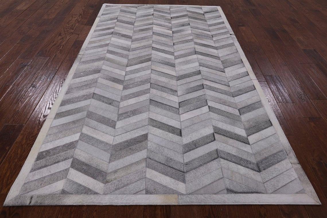 HANDMADE 100% Natural COWHIDE RUG | Patchwork Cowhide Area Rug | Real Cowhide Hallway Runner | Hair on Leather Cowhide Carpet | PR42