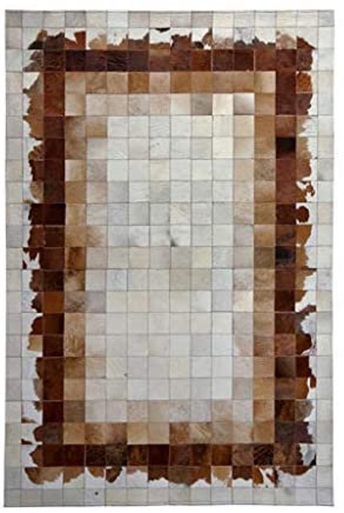 HANDMADE 100% Natural COWHIDE RUG | Patchwork Cowhide Area Rug | Real Cowhide Hallway Runner | Hair on Leather Cowhide Carpet | PR16