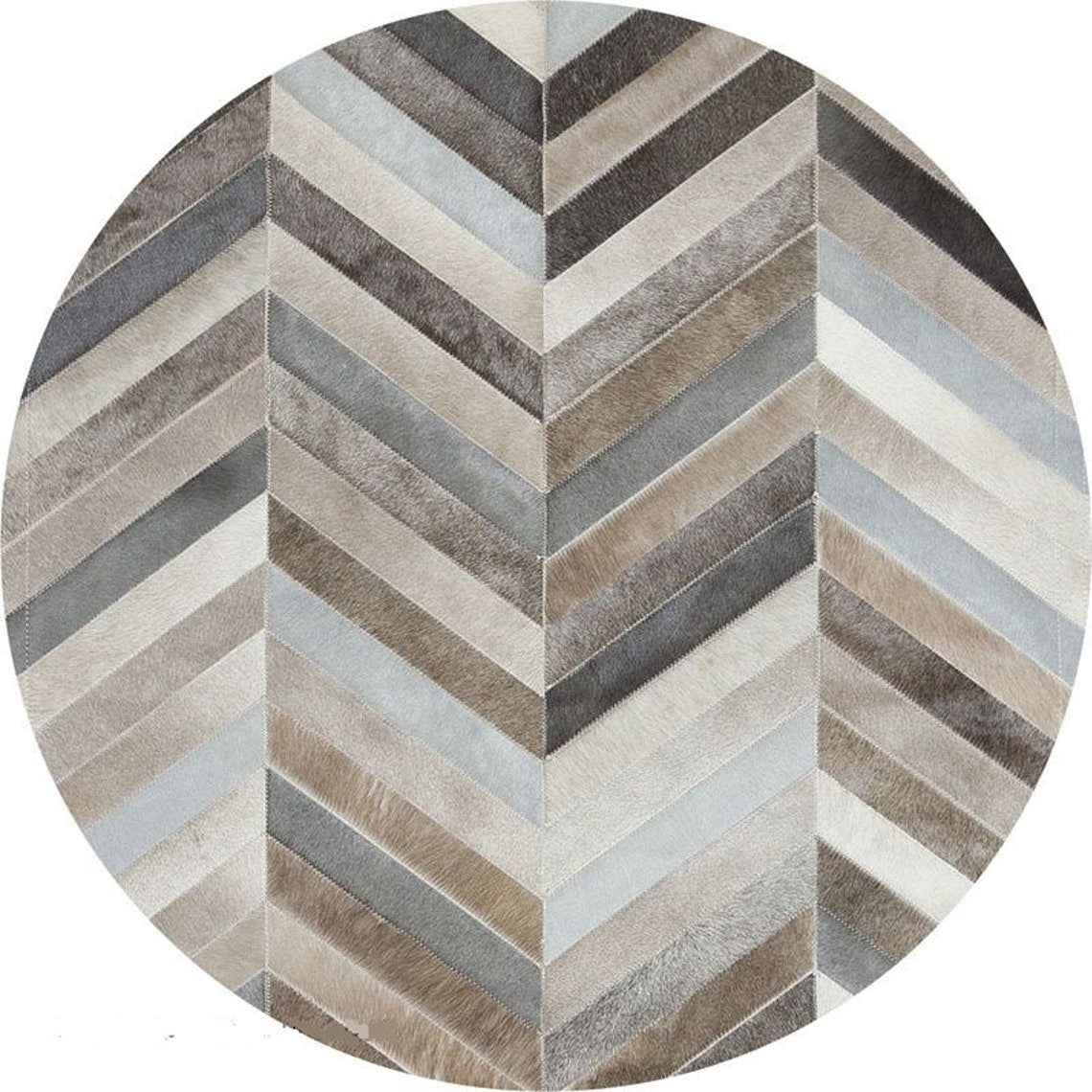 HANDMADE 100% Natural Patchwork Cowhide Area Rug | Hair on Leather Cowhide Carpet | PR90