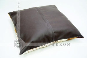 Genuine Cowhide Pillow Covers Natural Hair on Leather Cushion Covers Real Cowhide Pillow Cases | PLW 208