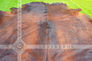 X Large ( 6.6 X 6 ft. ) EXACT As PHOTO !! 100% Natural Cowhide Hair on Leather Area Rug | Original Hair on Cowhide Leather Area Rug