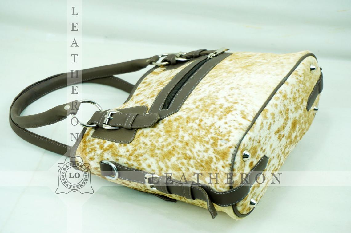 Natural Hair On Cowhide Handbag | Genuine Hair On Leather Shoulder Bag | Real Cow Skin Ladies Bag