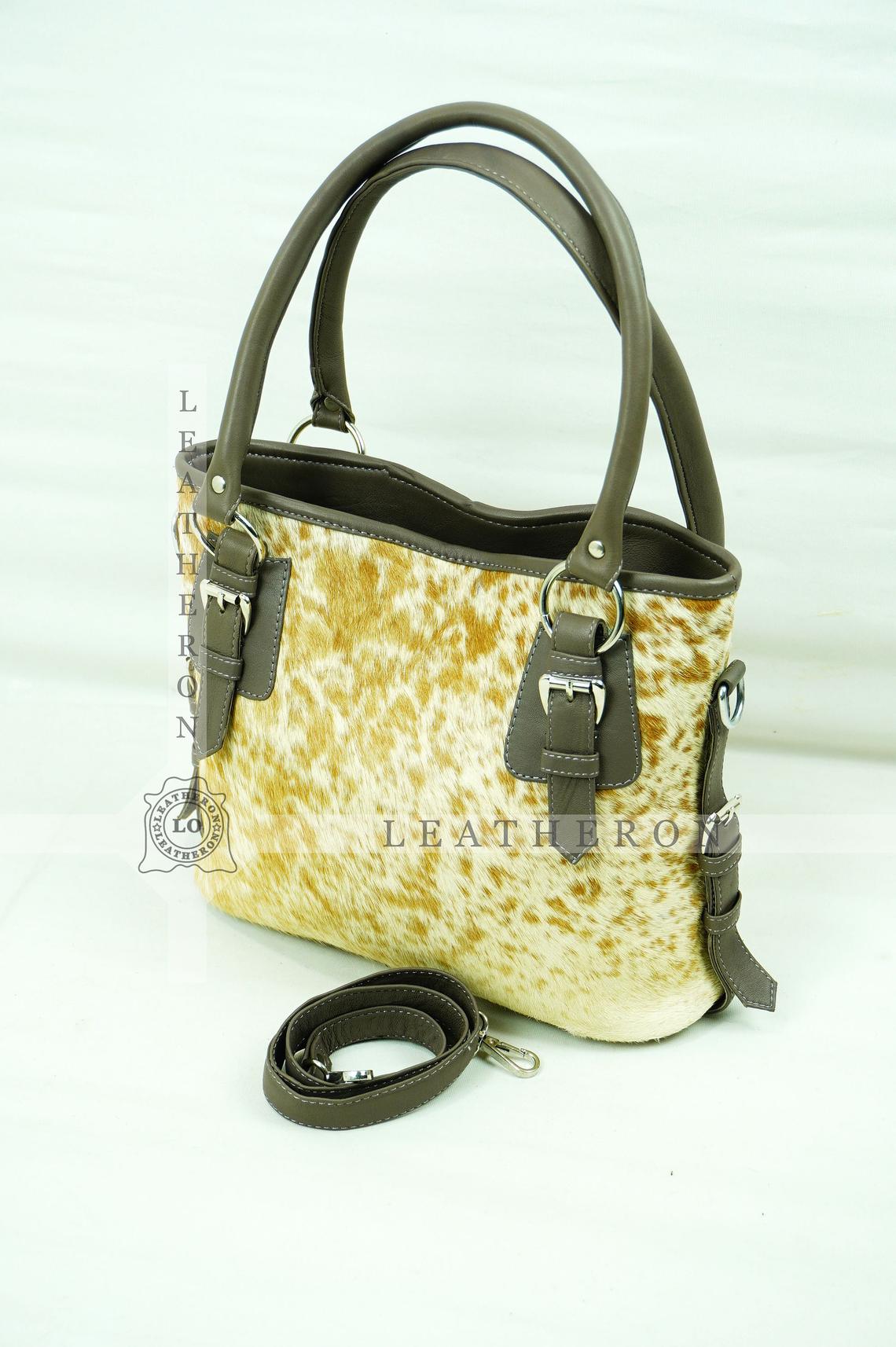 Natural Hair On Cowhide Handbag | Genuine Hair On Leather Shoulder Bag | Real Cow Skin Ladies Bag