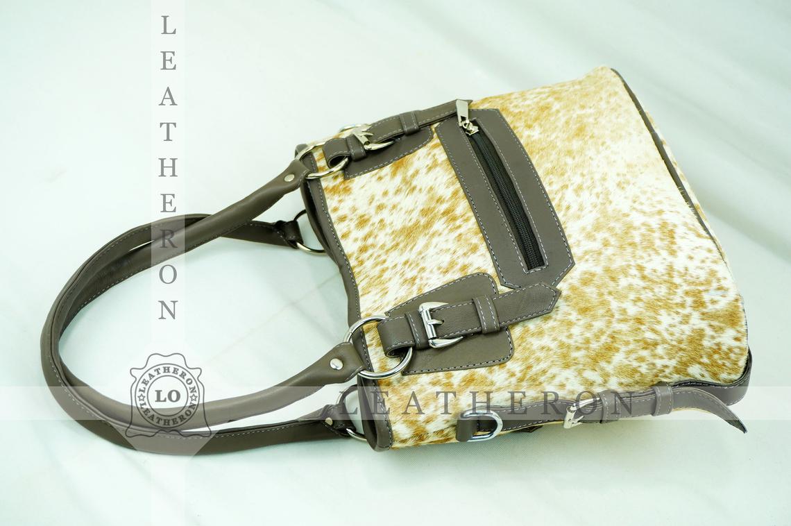 Natural Hair On Cowhide Handbag | Genuine Hair On Leather Shoulder Bag | Real Cow Skin Ladies Bag