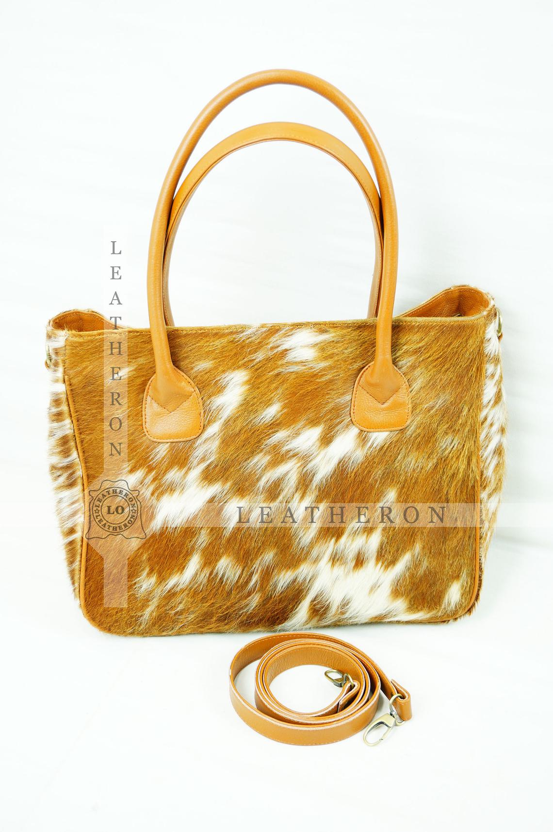 Natural Hair On Cowhide Handbag | Genuine Hair On Leather Shoulder Bag | Real Cow Skin Ladies Bag