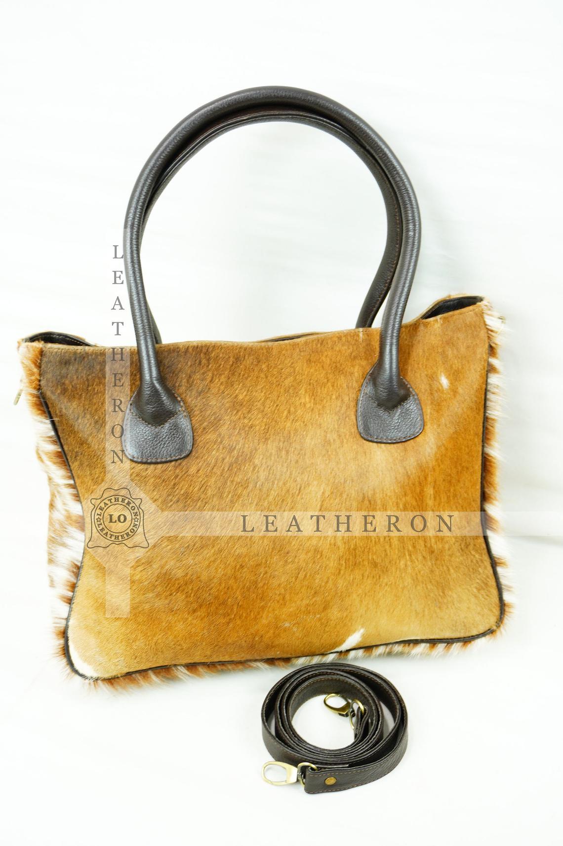 Natural Hair On Cowhide Handbag | Genuine Hair On Leather Shoulder Bag | Real Cow Skin Ladies Bag