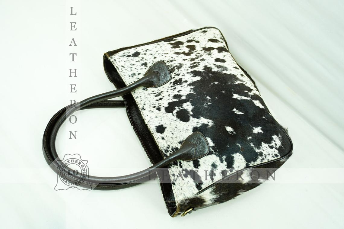 Natural Hair On Cowhide Handbag | Genuine Hair On Leather Shoulder Bag | Real Cow Skin Ladies Bag