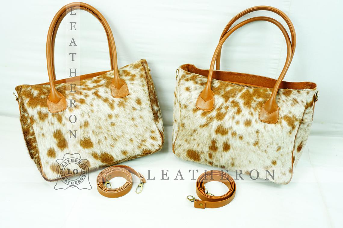 Natural Hair On Cowhide Handbag | Genuine Hair On Leather Shoulder Bag | Real Cow Skin Ladies Bag
