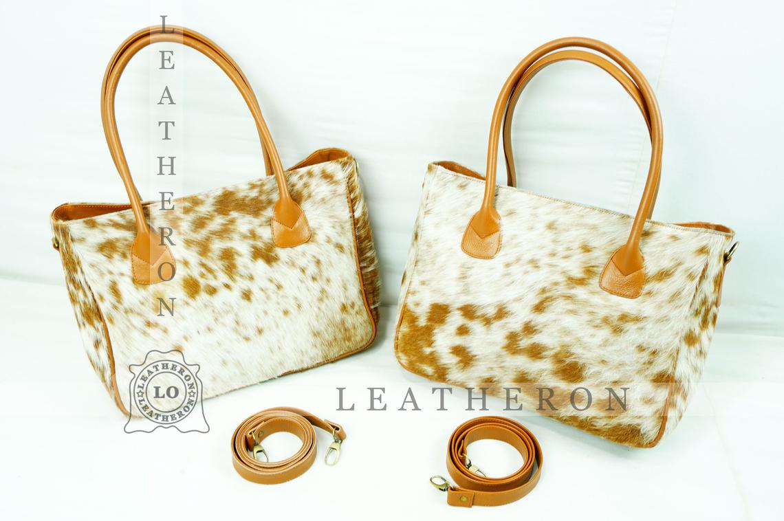 Natural Hair On Cowhide Handbag | Genuine Hair On Leather Shoulder Bag | Real Cow Skin Ladies Bag