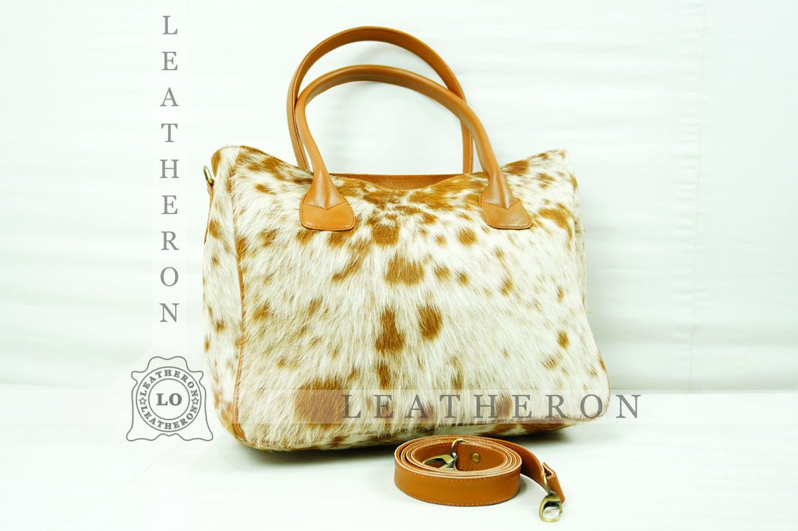 Natural Hair On Cowhide Handbag | Genuine Hair On Leather Shoulder Bag | Real Cow Skin Ladies Bag