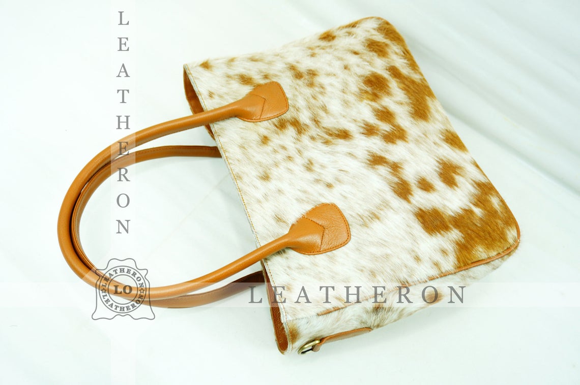 Natural Hair On Cowhide Handbag | Genuine Hair On Leather Shoulder Bag | Real Cow Skin Ladies Bag