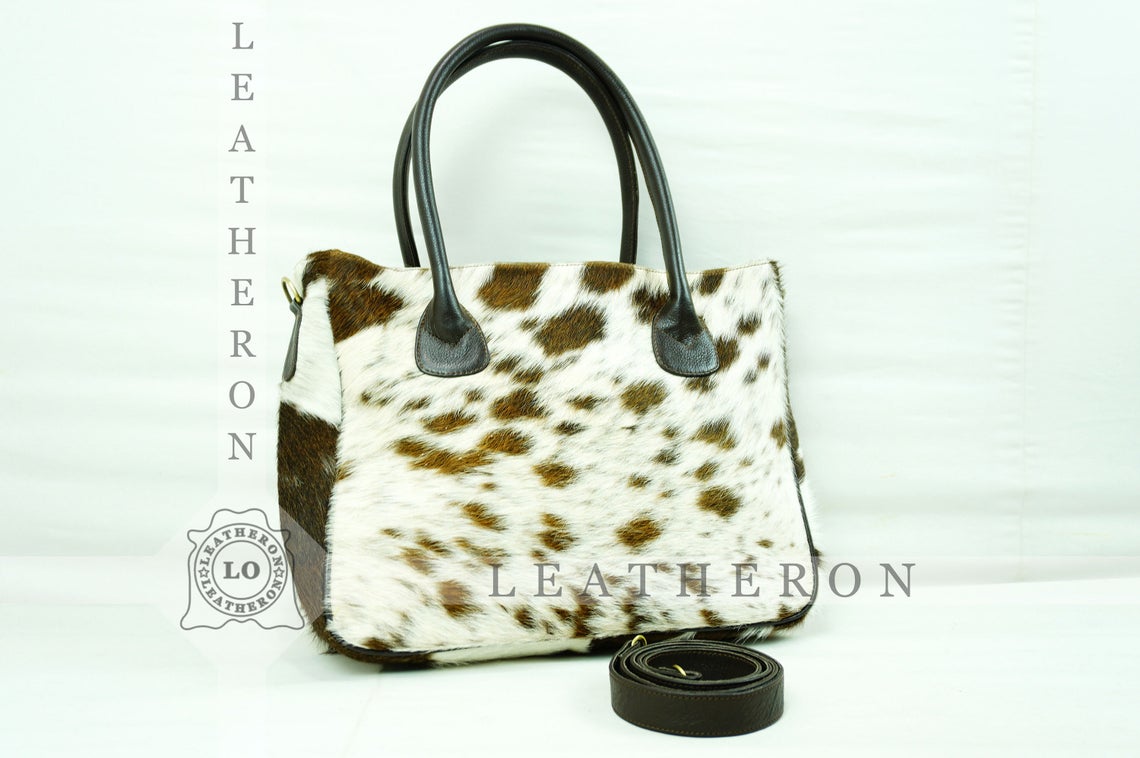 Natural Hair On Cowhide Handbag | Genuine Hair On Leather Shoulder Bag | Real Cow Skin Ladies Bag