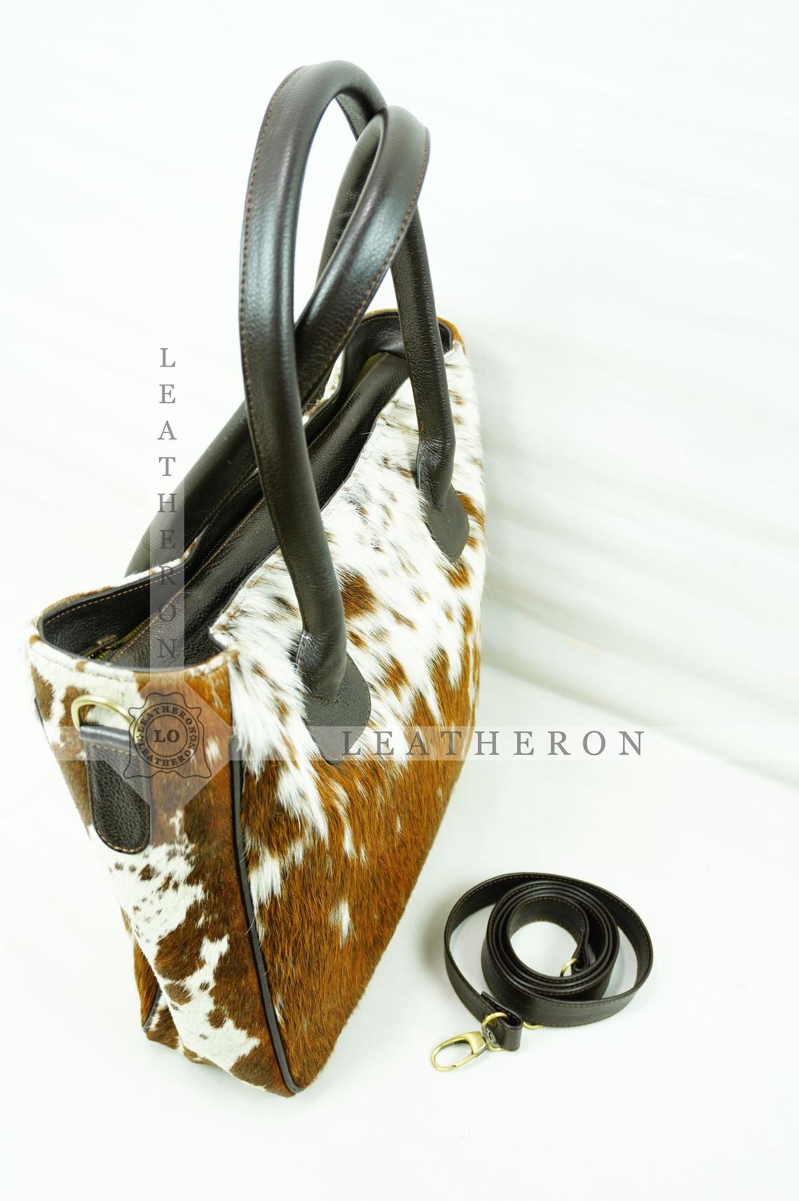 Natural Hair On Cowhide Handbag | Genuine Hair On Leather Shoulder Bag | Real Cow Skin Ladies Bag