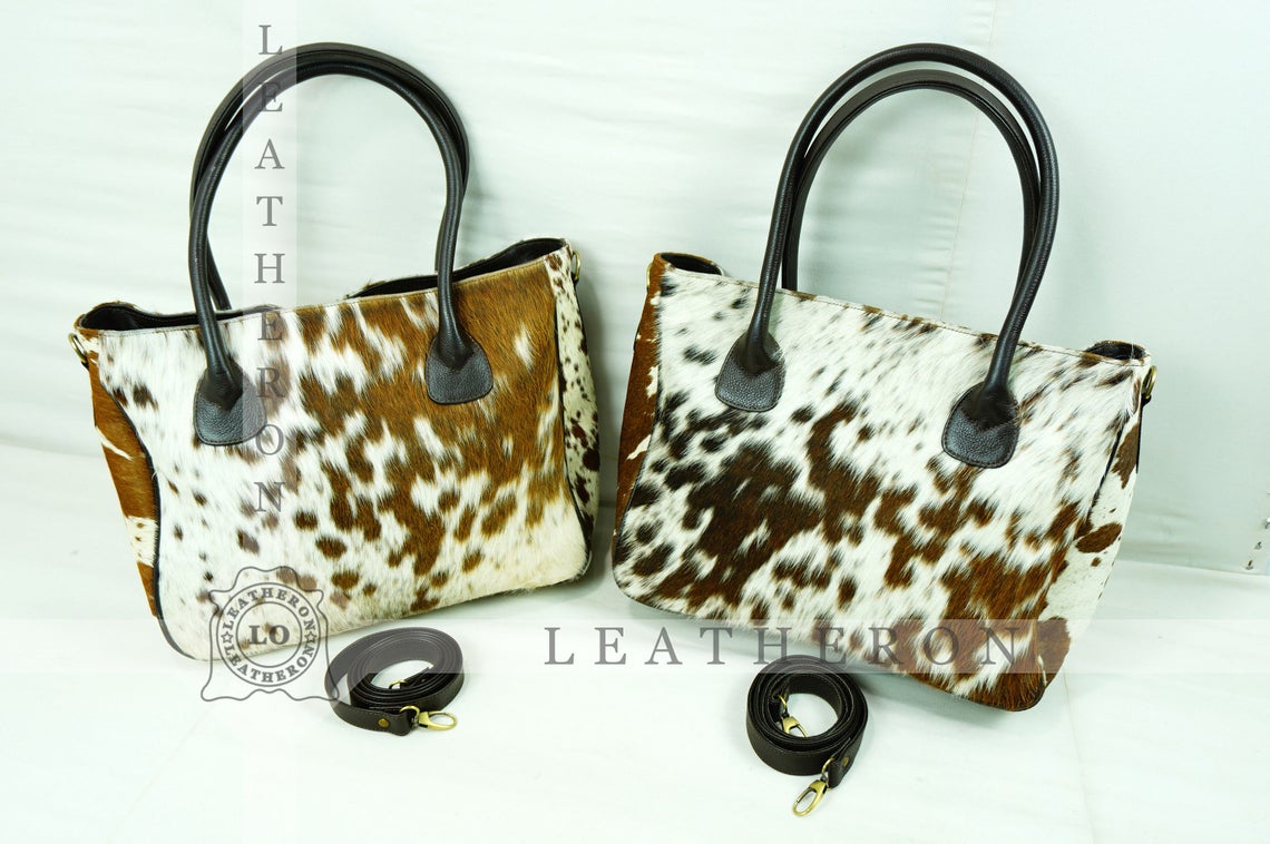 Natural Hair On Cowhide Handbag | Genuine Hair On Leather Shoulder Bag | Real Cow Skin Ladies Bag
